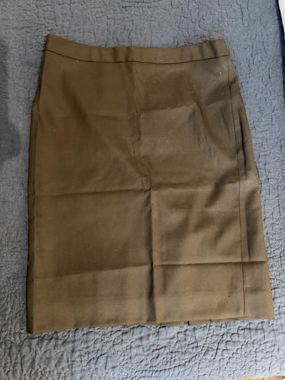 J. Crew Black Wool Pencil Skirt